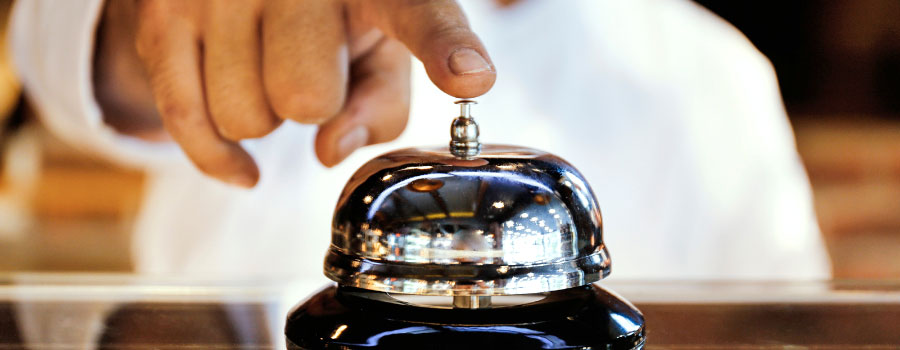 hand ringing a bell